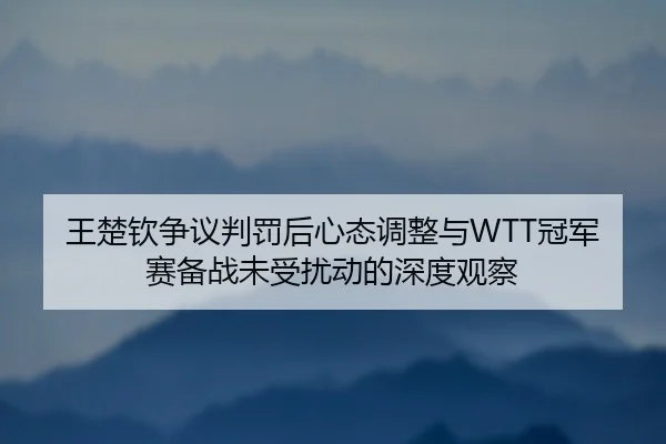 王楚钦争议判罚后心态调整与WTT冠军赛备战未受扰动的深度观察